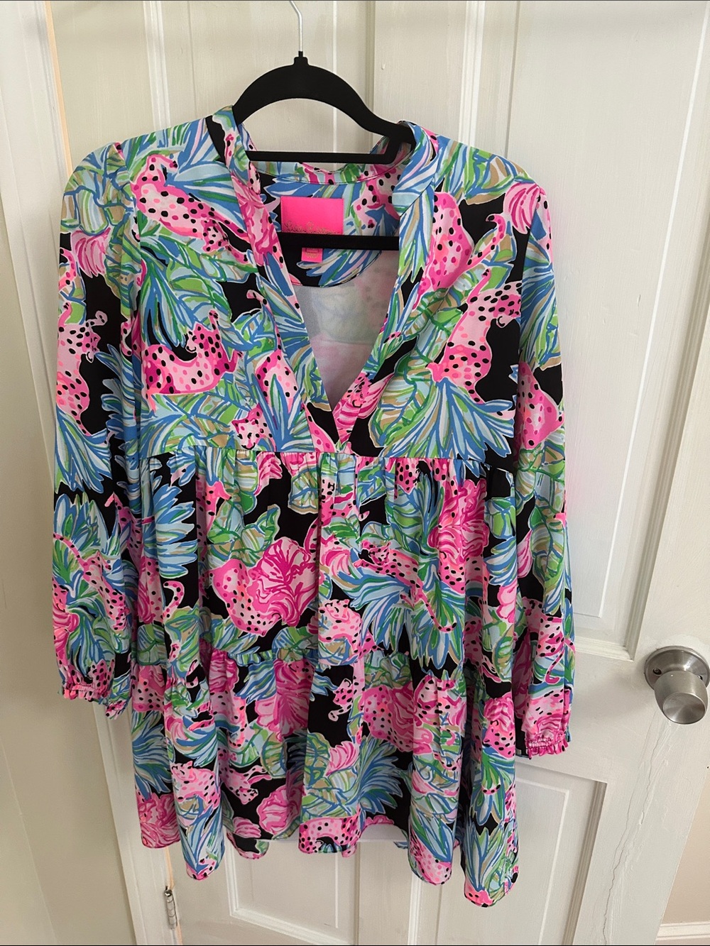 Lilly Pulitzer Pink Floral Long-Sleeve Tunic